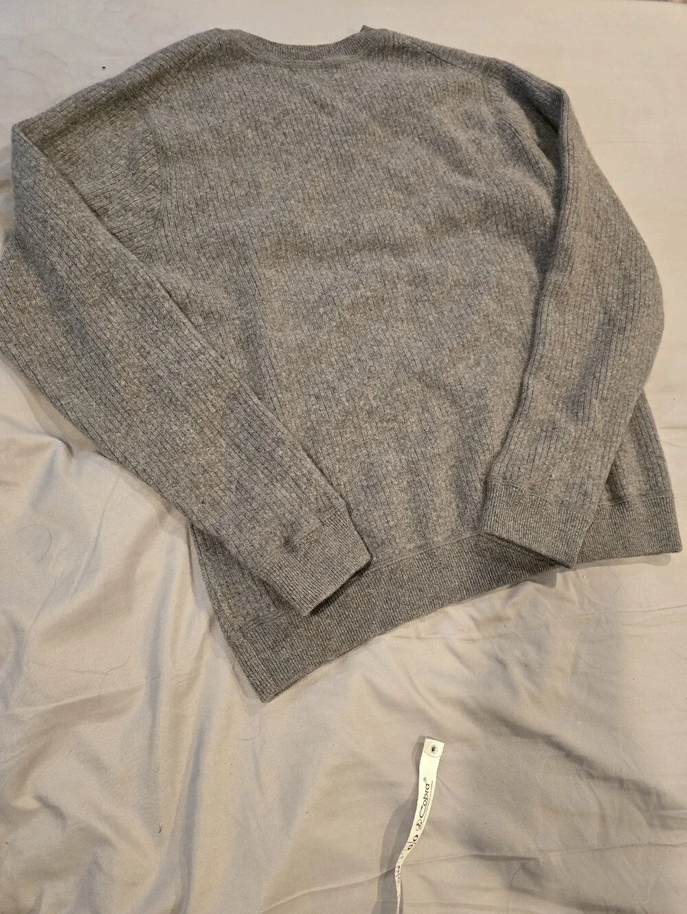 Patagonia Mens Recycled Cashmere Crewneck Sweater Forge Grey Size Large